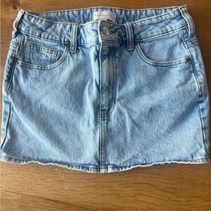 PacSun Sky Blue Denim Mini Skirt